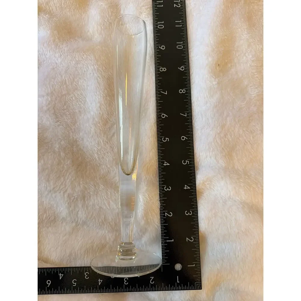 Clear Glass Champagne Flute Tall Slender Stemmed Wine Glass Single Replacement